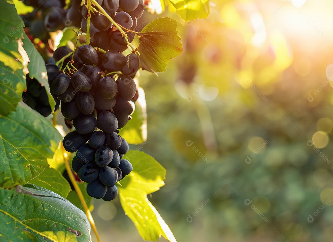 Uvas cresce em uma árvore no jardim da colheita