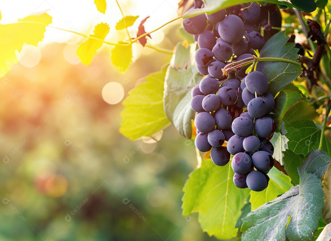 Uvas cresce em uma árvore no jardim da colheita