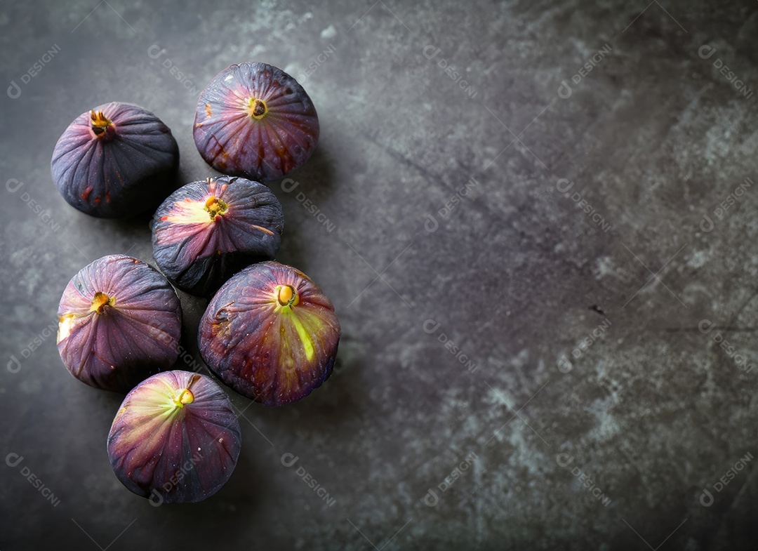 Alguns figos em um cimento velho