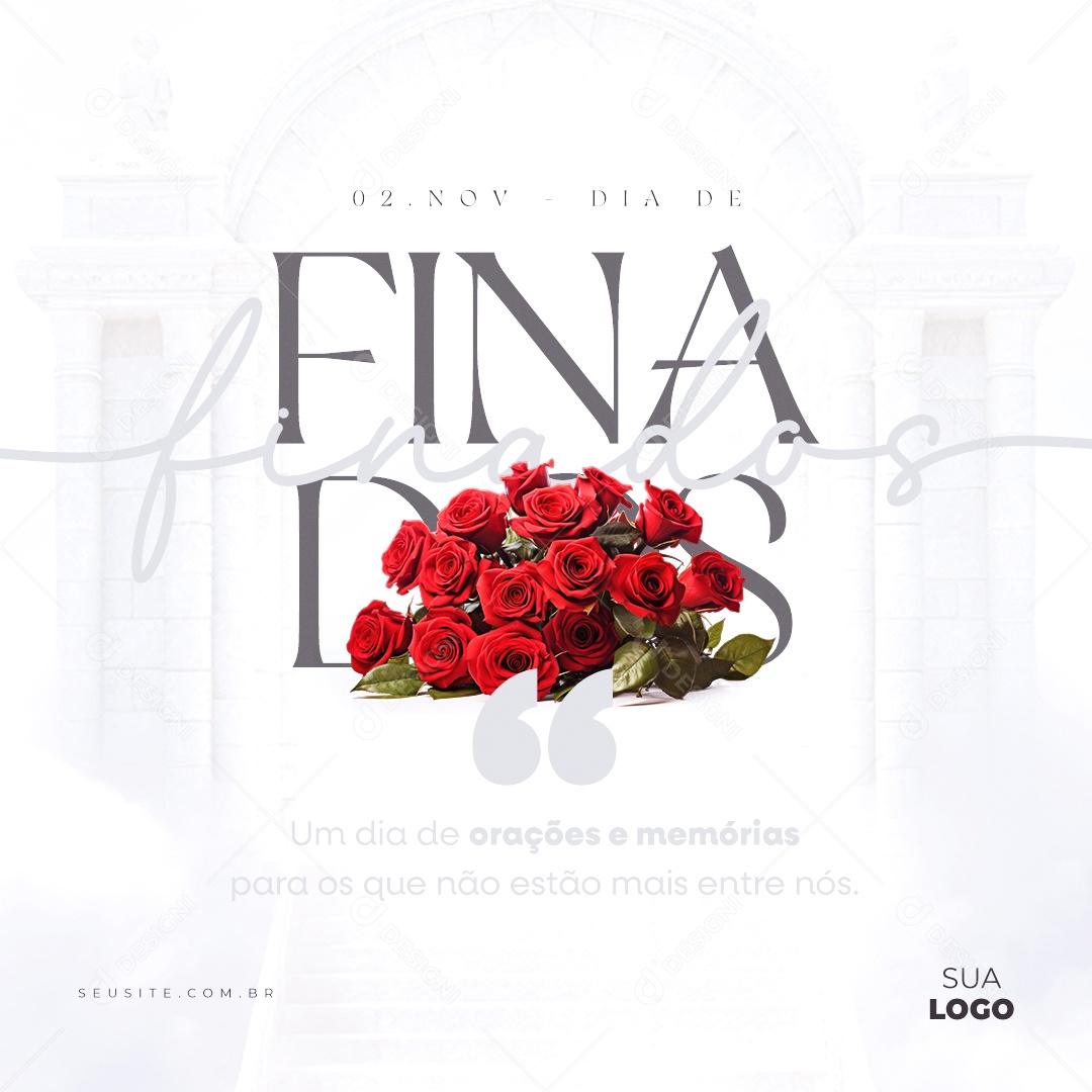 Dia de Finados Um Dia de Orações e Memórias para os que não Estão mais Entre Nós Social Media PSD Editável