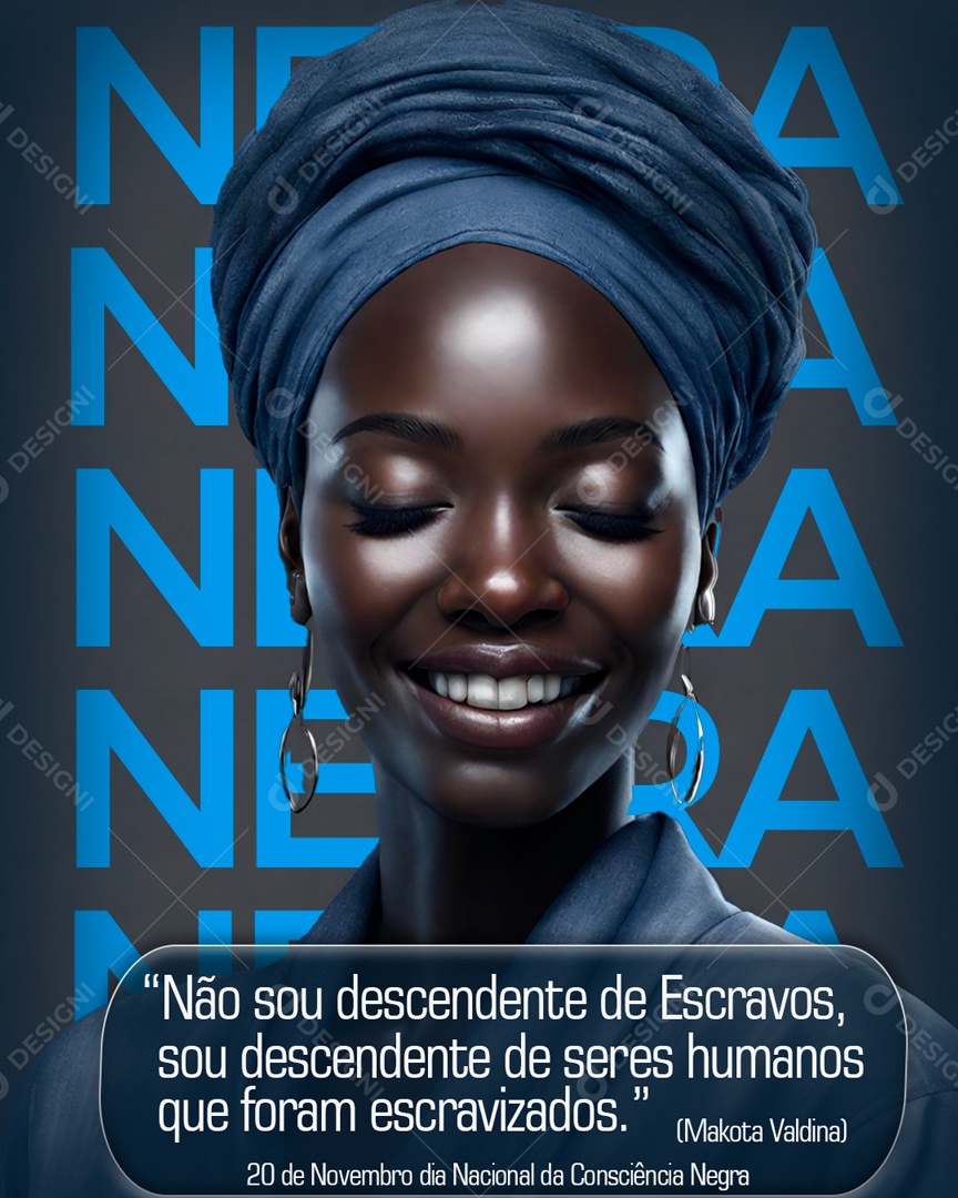 Social Media 20 De Novembro Dia Nacional Da Consciência Negra PSD Editável