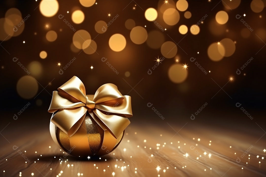 Laço dourado imagem para composições Ano novo