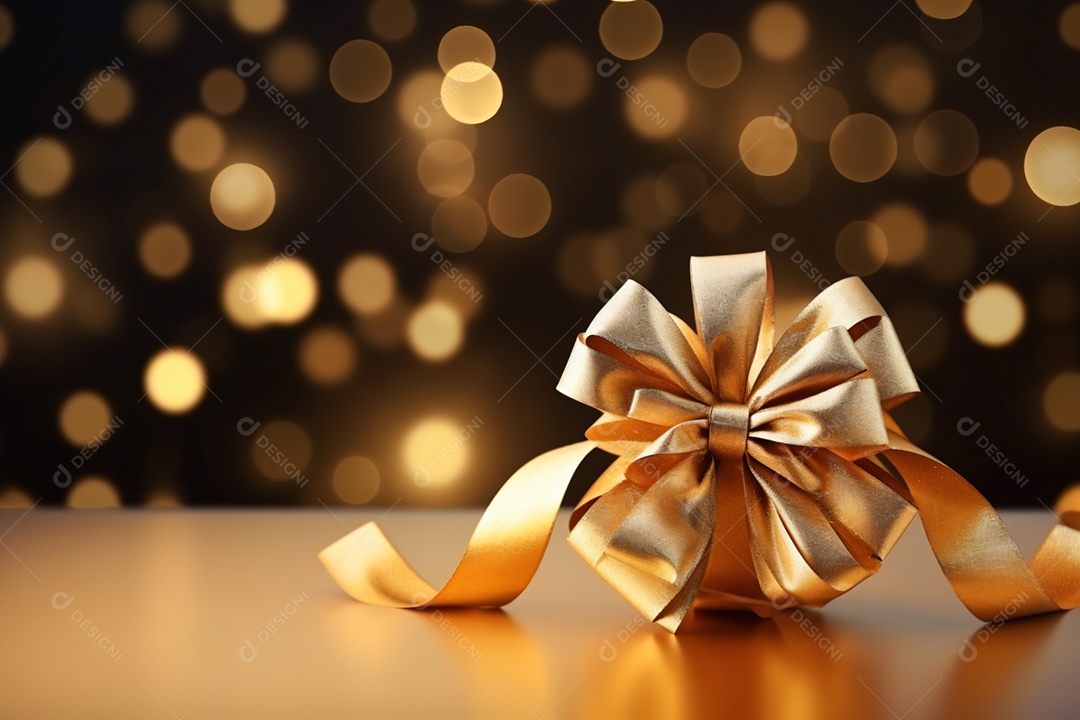 Laço dourado imagem para composições Ano novo