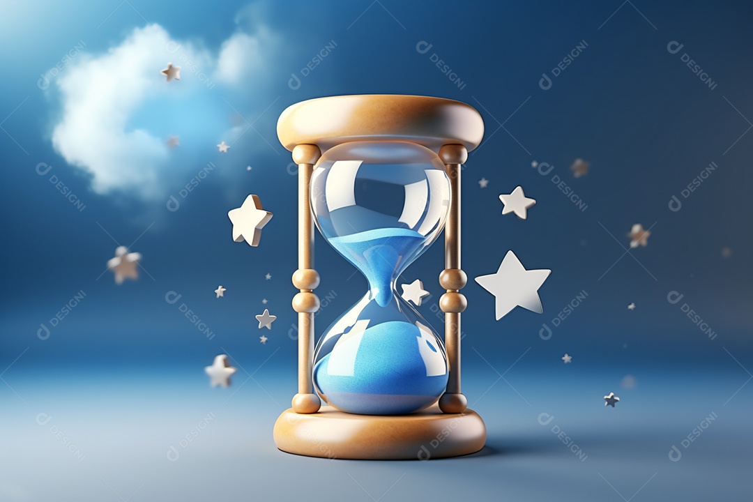 Ampulheta com luz brilhante imagem para composições Ano novo