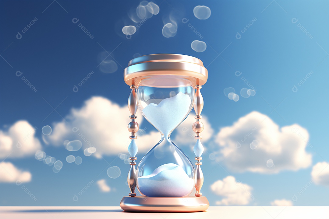 Ampulheta com luz brilhante imagem para composições Ano novo