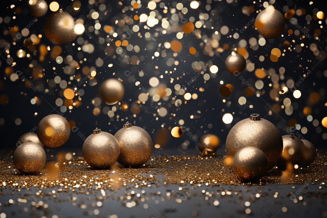 Bola dourada imagem para Composições Ano novo