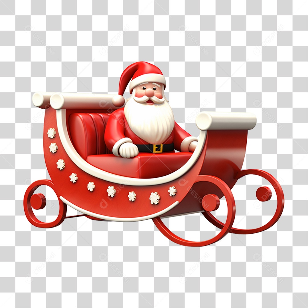 Treno do Papai Noel PNG Transparente