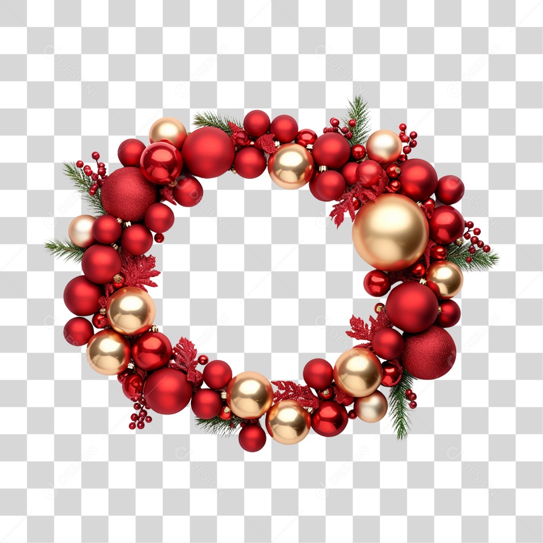 Guirlanda Natalina Decorações Enfeites PNG Transparente