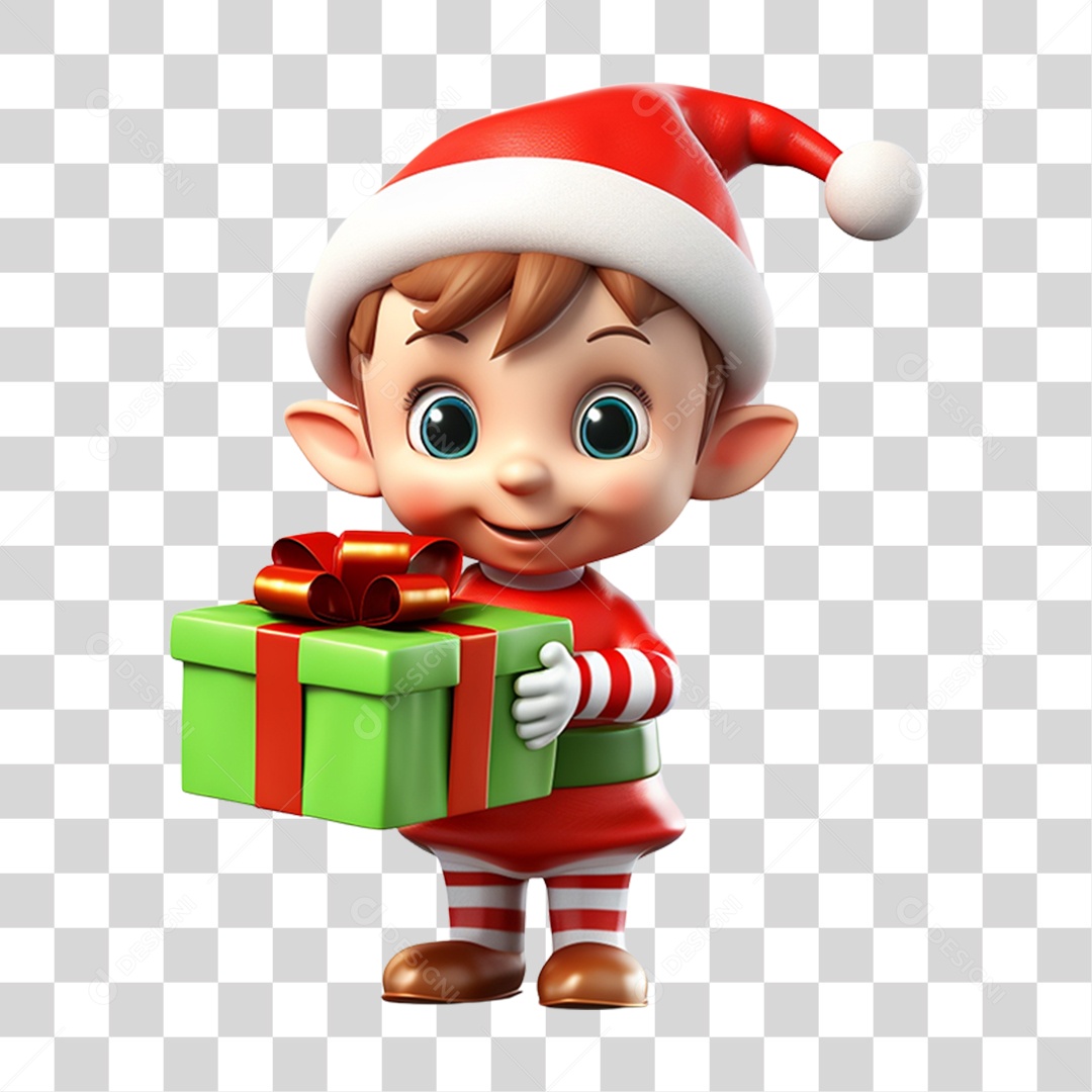 Personagem Duende 3D PNG Transparente