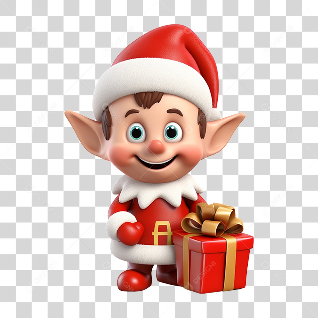 Personagem Duende 3D PNG Transparente