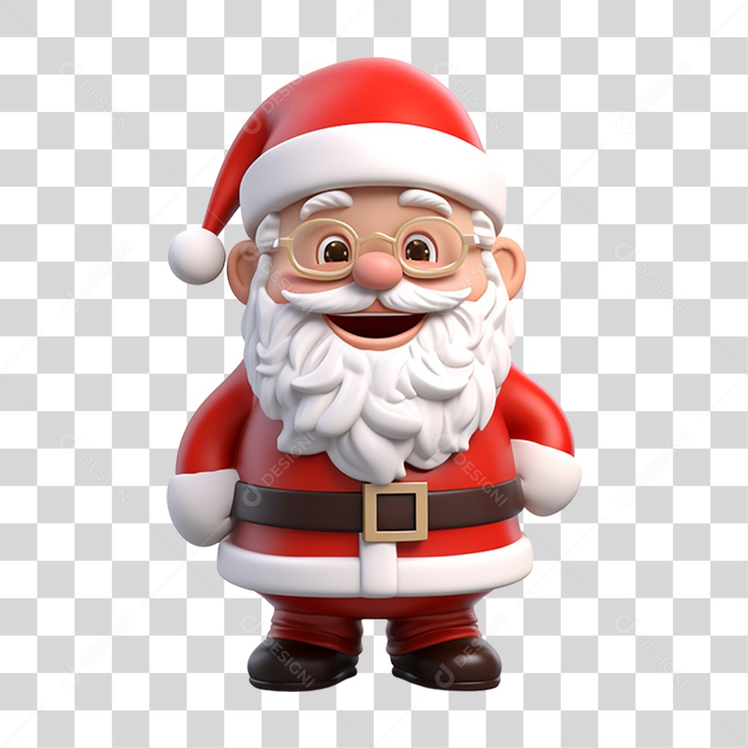 Boneco do Papai Noel 3D PNG Transparente