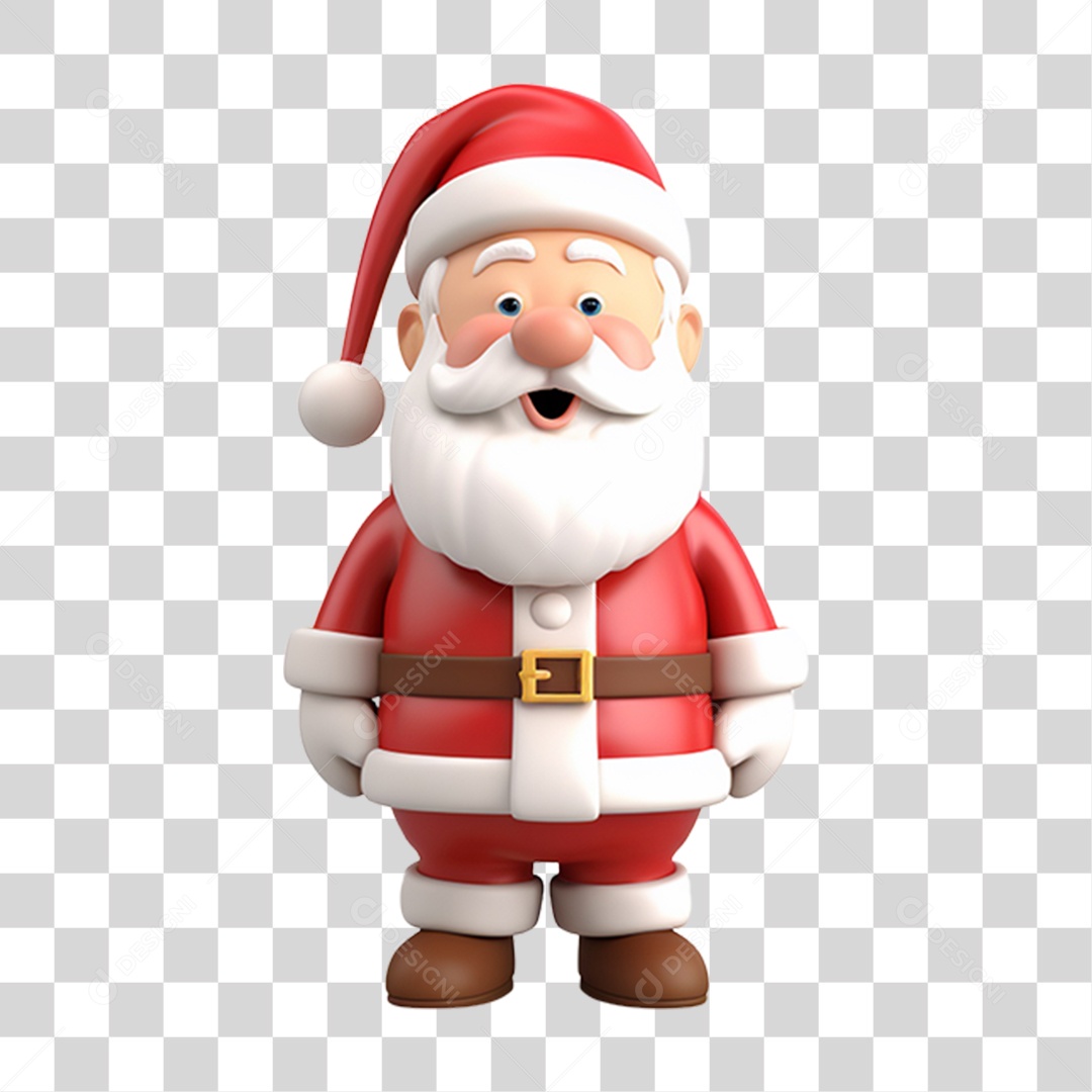Boneco do Papai Noel 3D PNG Transparente