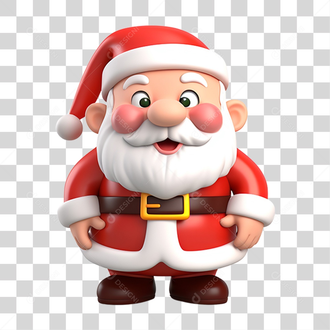 Boneco do Papai Noel 3D PNG Transparente