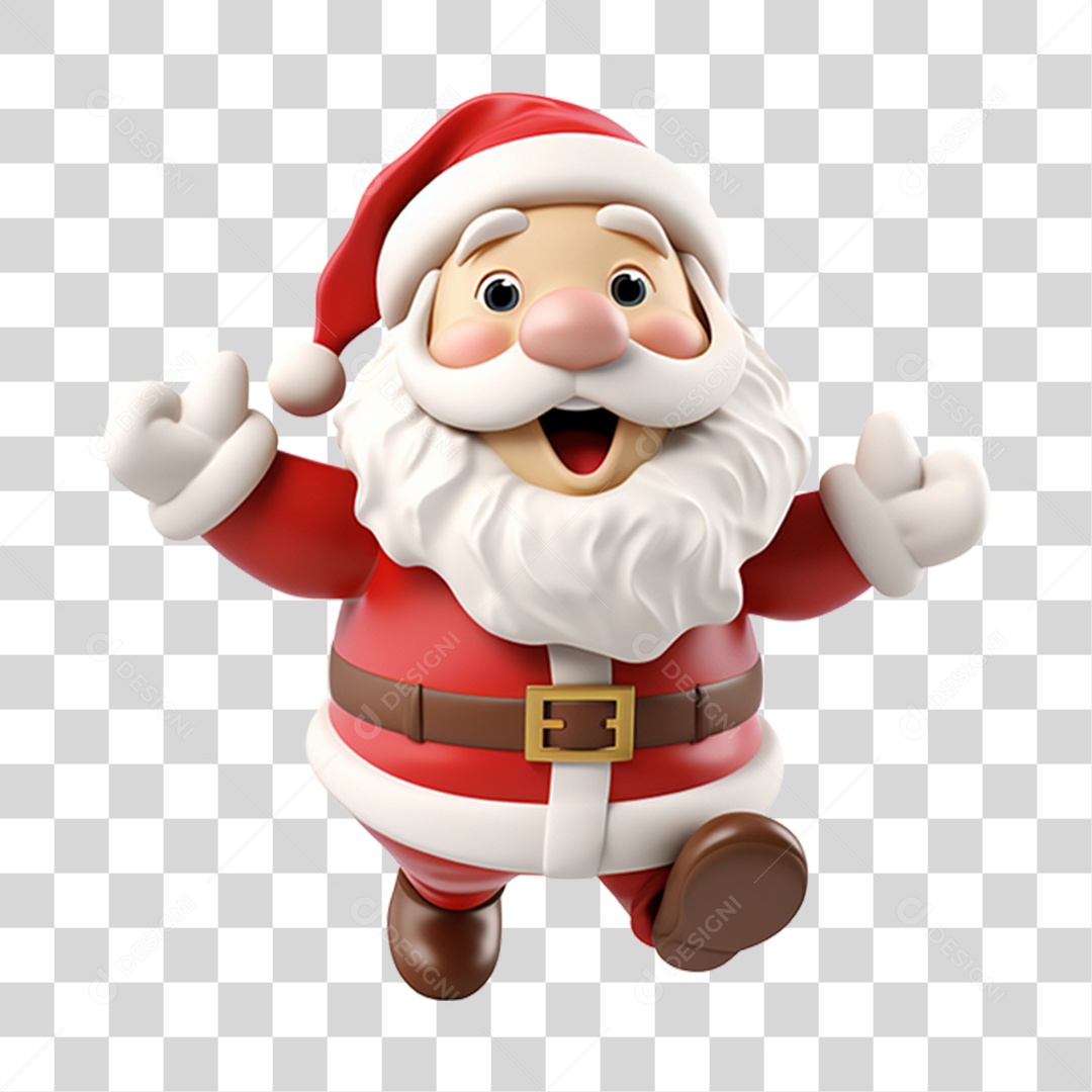 Boneco do Papai Noel 3D PNG Transparente