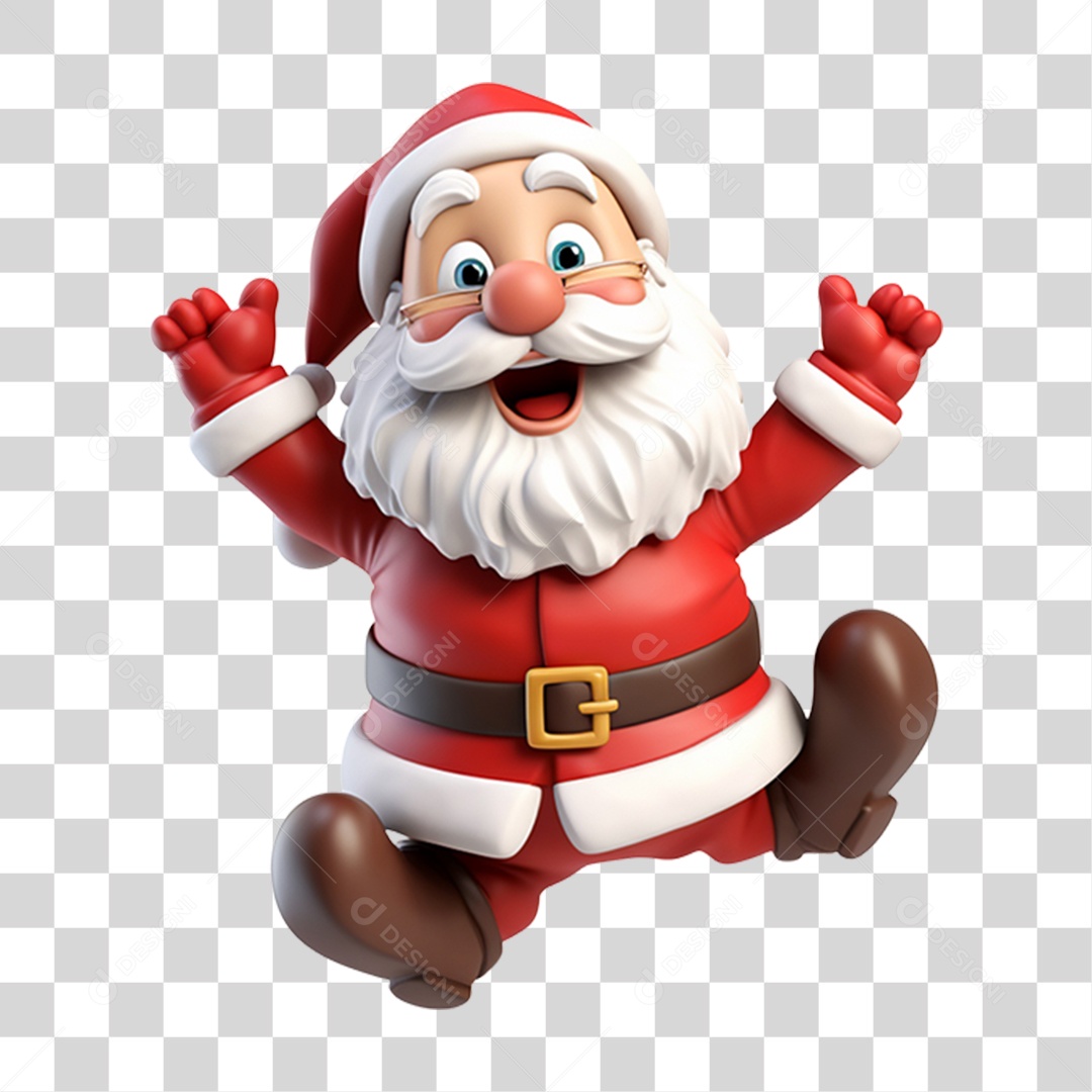 Boneco do Papai Noel 3D PNG Transparente