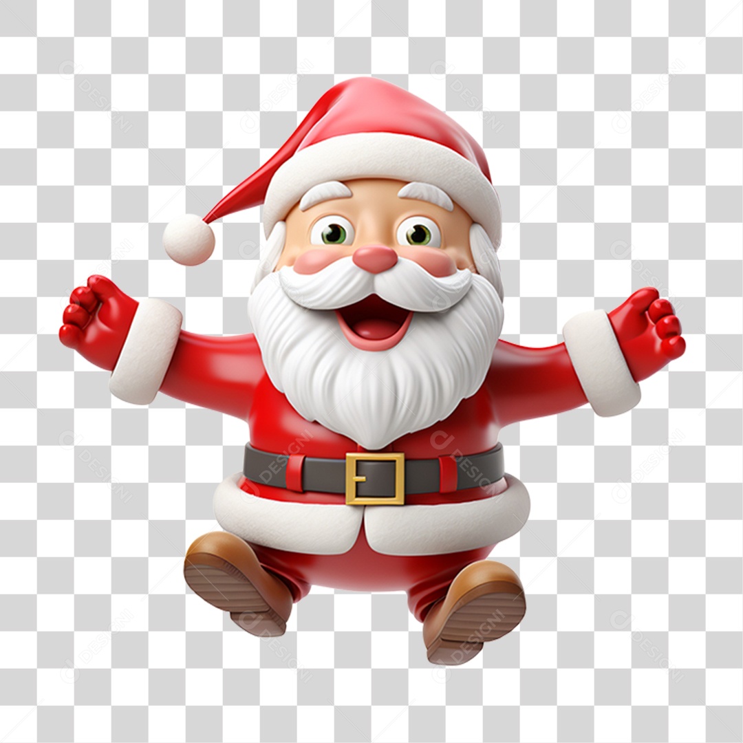 Boneco do Papai Noel 3D PNG Transparente