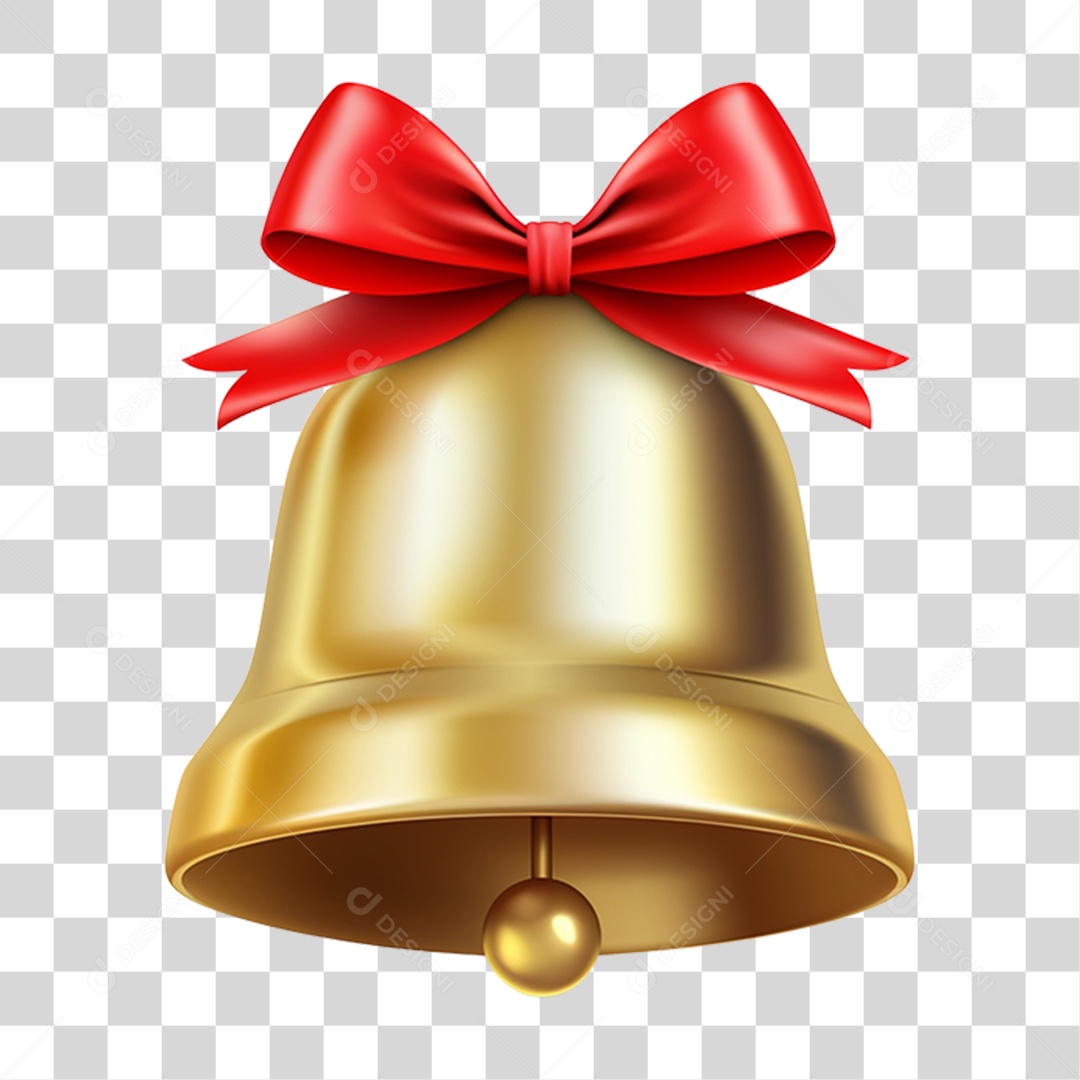 Sinos de Natal com Laço PNG Transparente