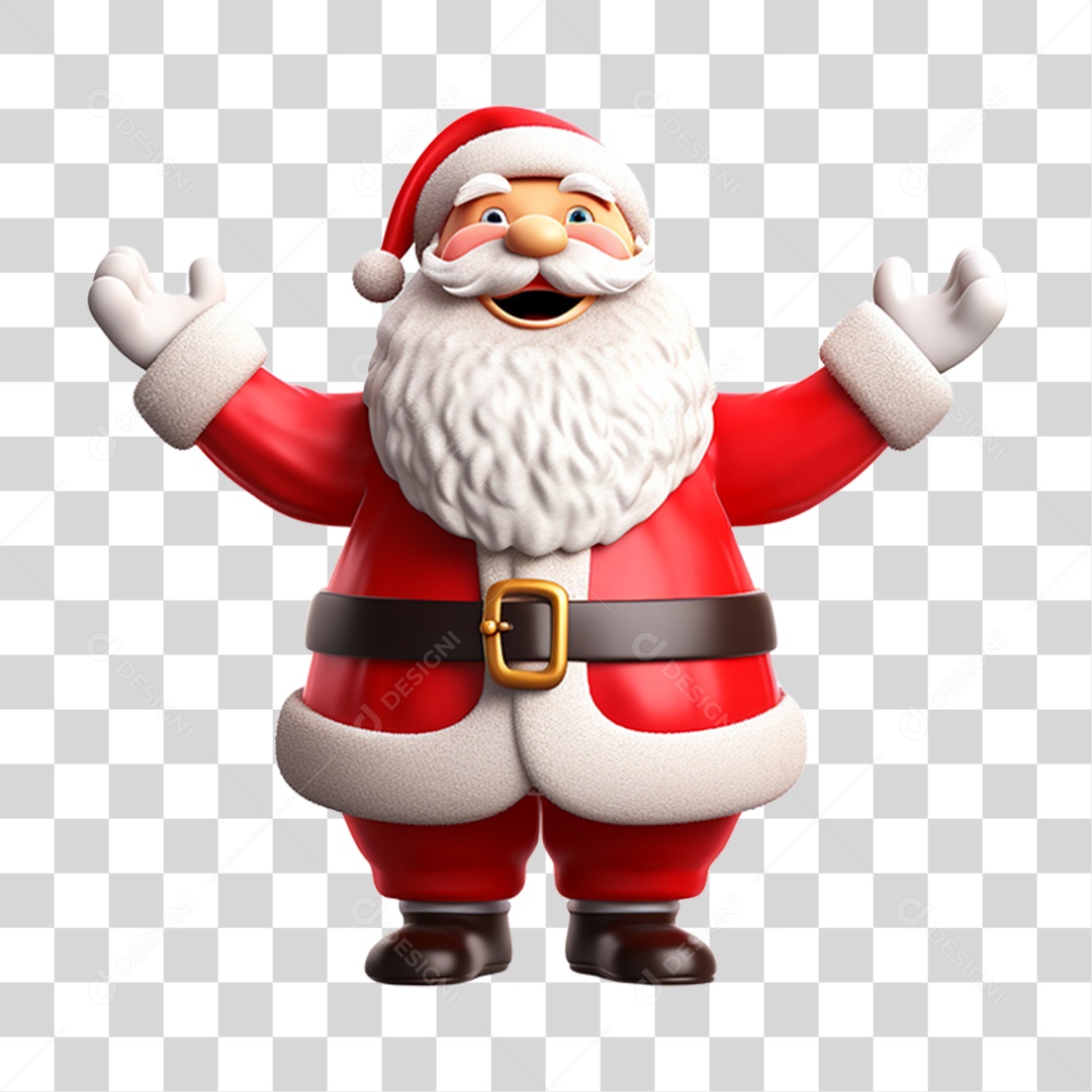 Boneco do Papai Noel 3D PNG Transparente