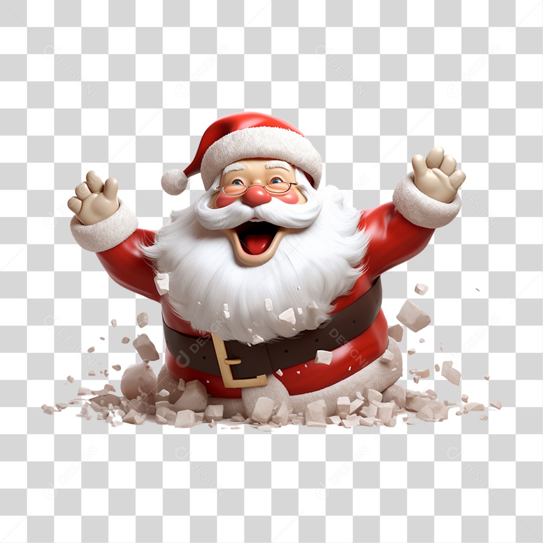 Santa Claus Doll 3D Transparent PNG