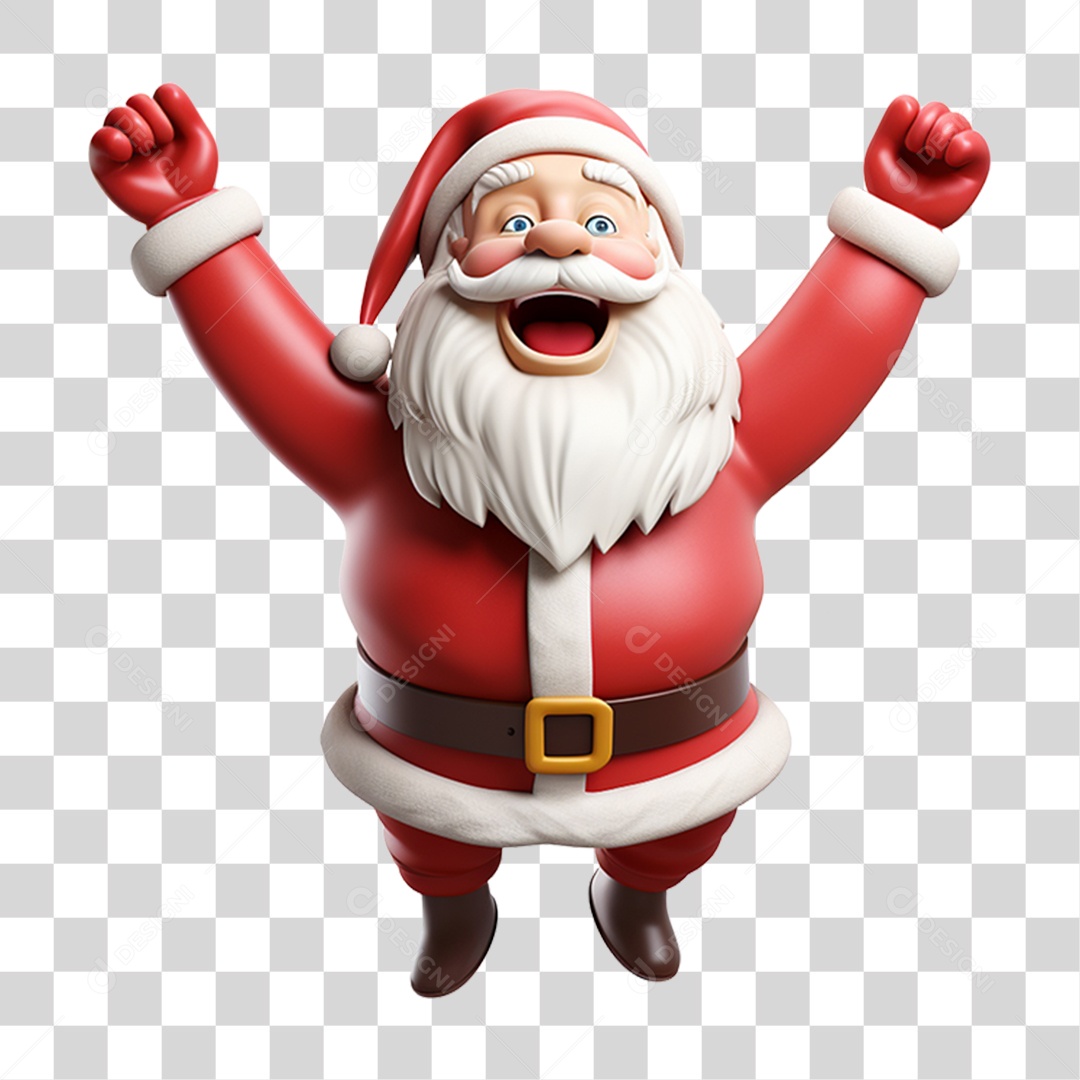 Boneco do Papai Noel 3D PNG Transparente