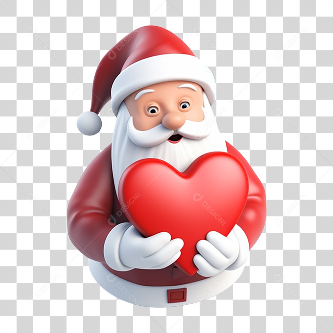 Boneco do Papai Noel 3D PNG Transparente