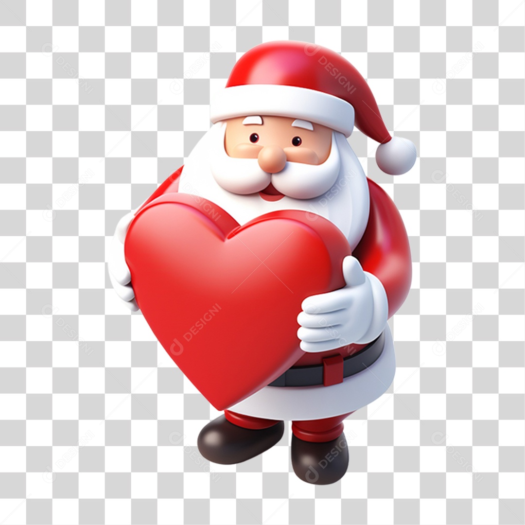 Boneco do Papai Noel 3D PNG Transparente
