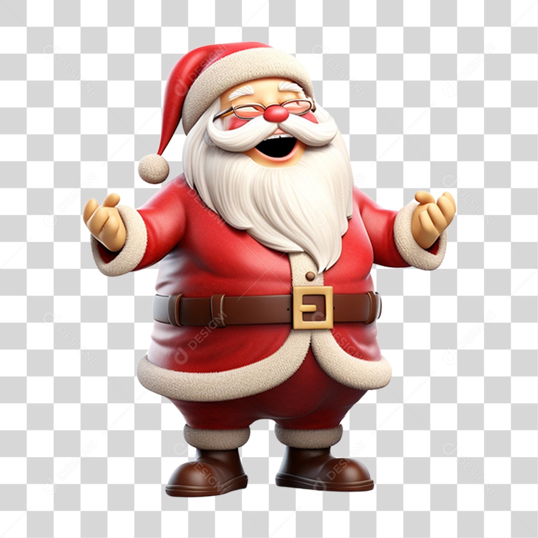 Boneco do Papai Noel 3D PNG Transparente