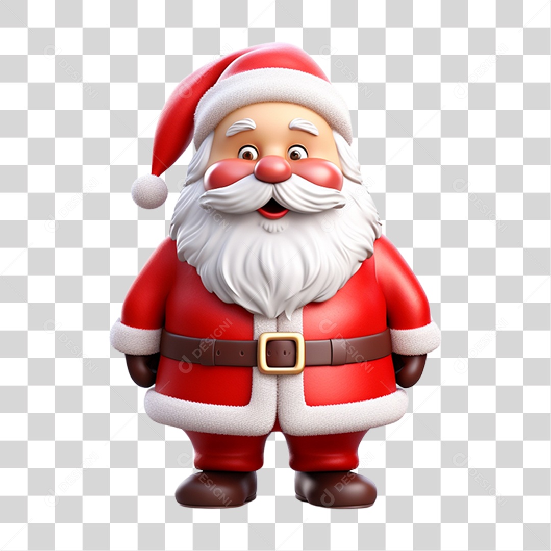 Boneco do Papai Noel 3D PNG Transparente