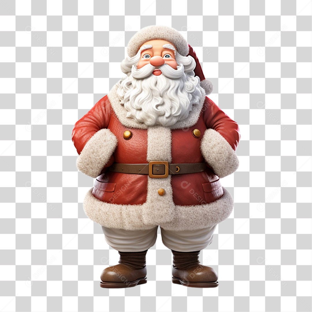 Boneco do Papai Noel 3D PNG Transparente