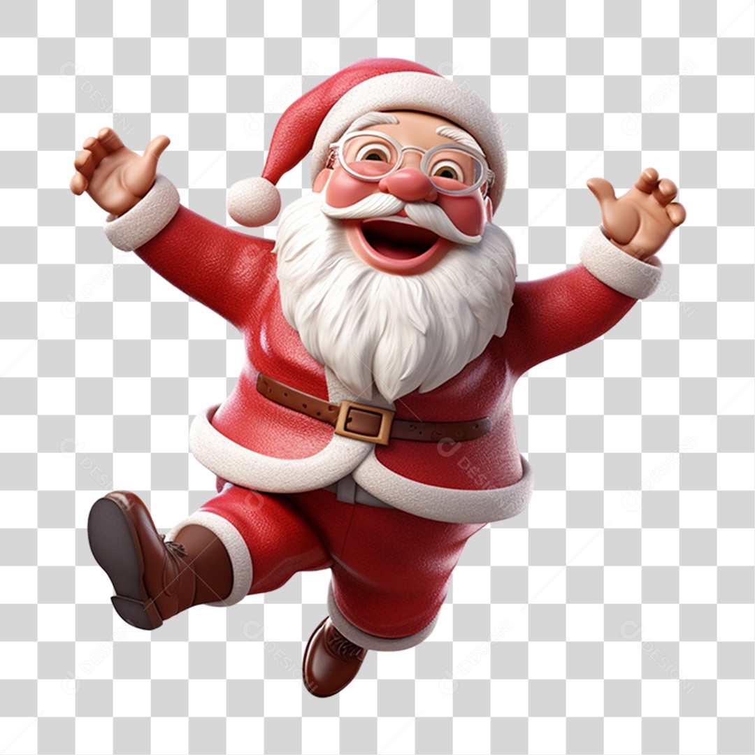 Boneco do Papai Noel 3D PNG Transparente