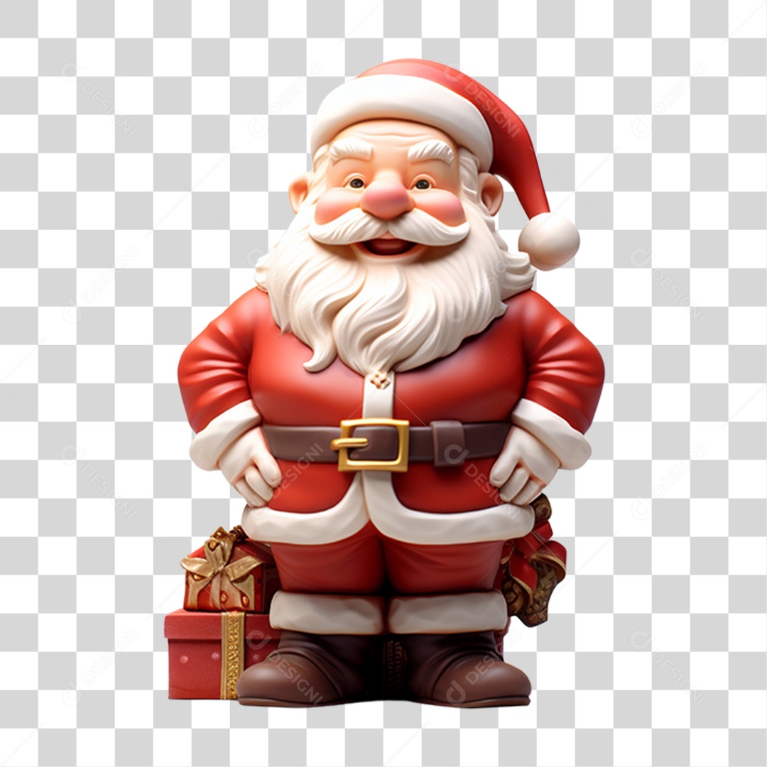 Boneco do Papai Noel 3D PNG Transparente