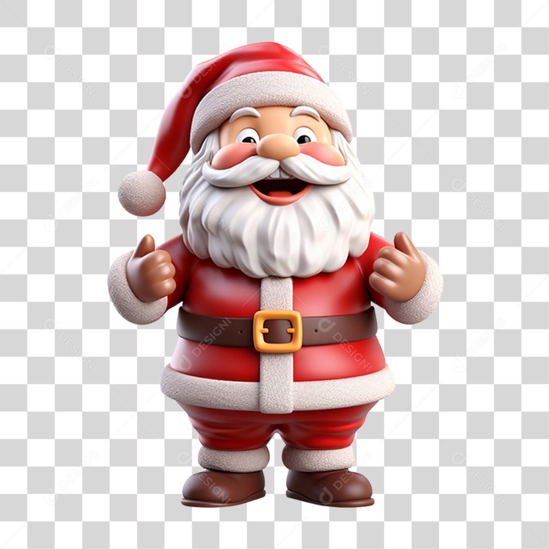 Boneco do Papai Noel 3D PNG Transparente