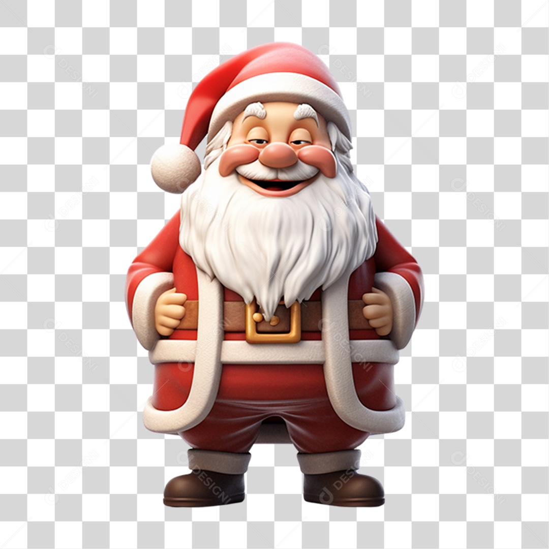 Boneco do Papai Noel 3D PNG Transparente