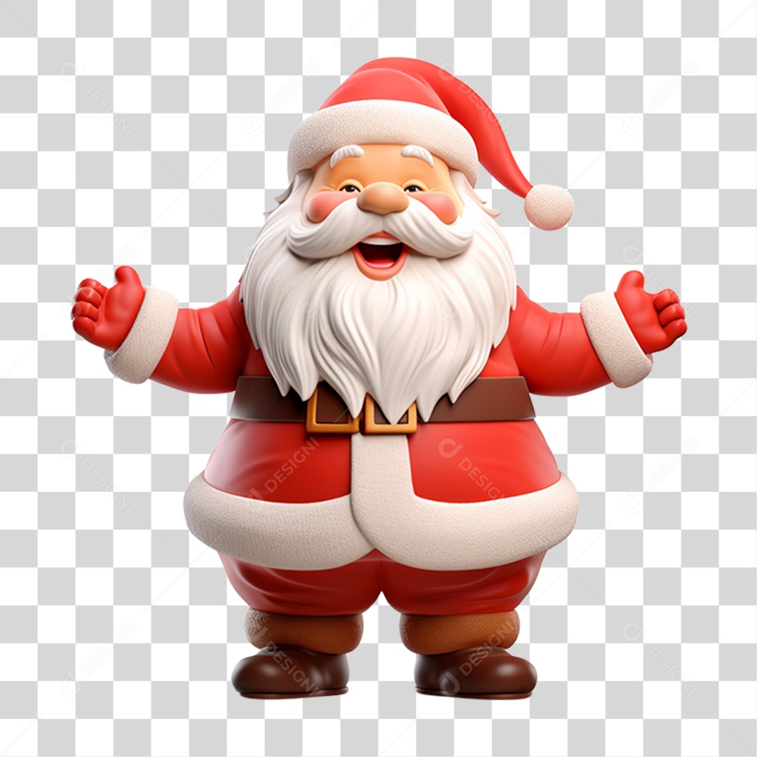 Boneco do Papai Noel 3D PNG Transparente