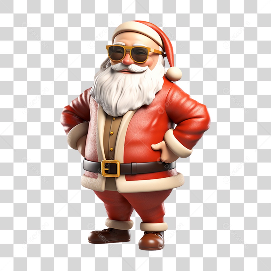 Boneco do Papai Noel 3D PNG Transparente