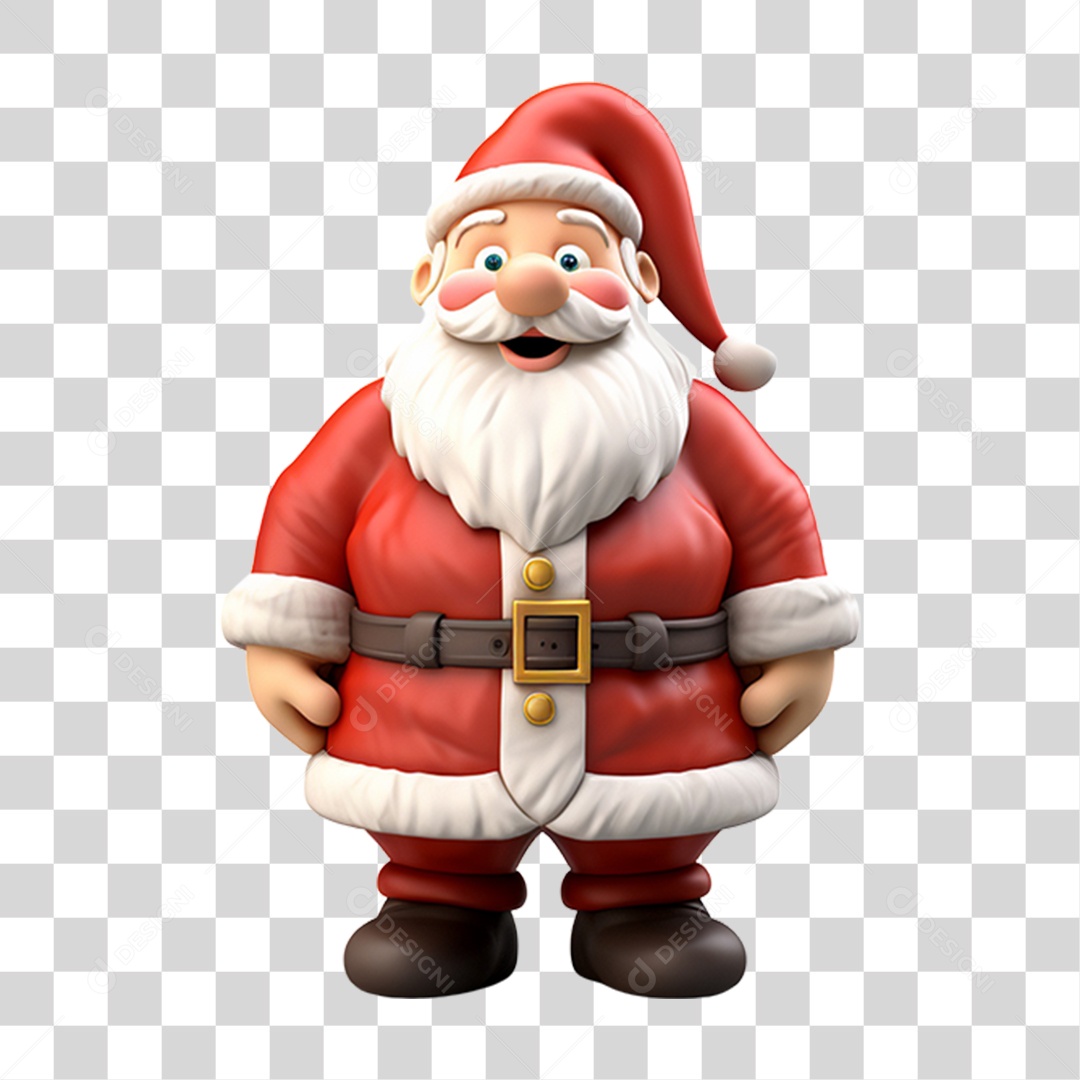Boneco do Papai Noel 3D PNG Transparente