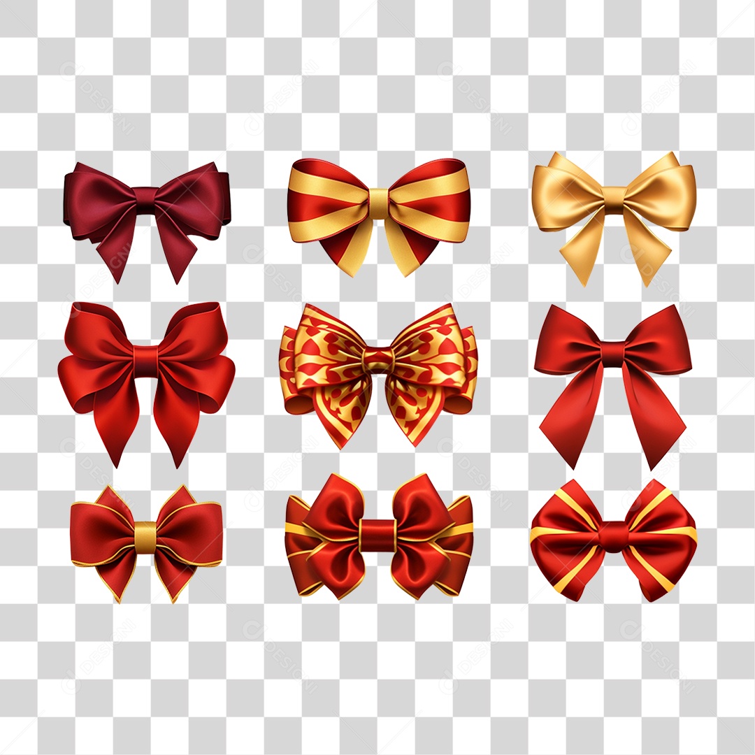 Laços Enfeite Decorações de Natal PNG Transparente