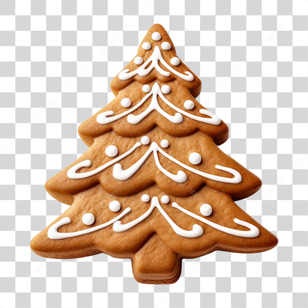 Biscoito Enfeite Árvore de Natal PNG Transparente