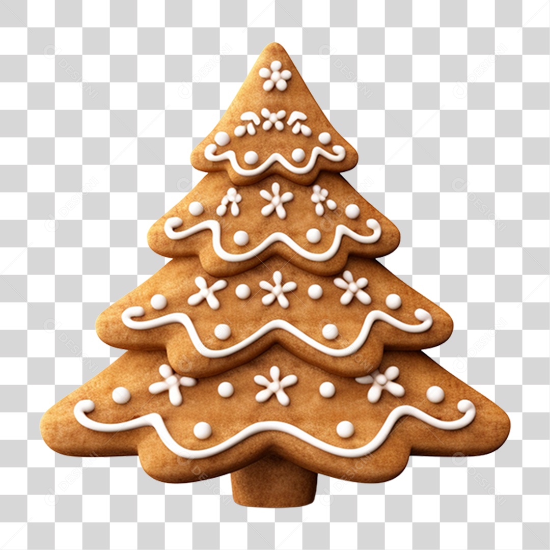 Biscoito Enfeite Árvore de Natal PNG Transparente