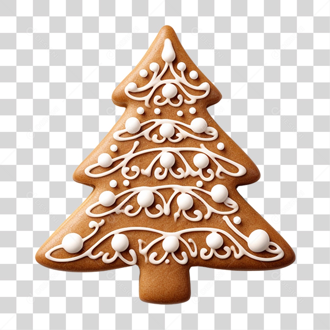 Biscoito Enfeite Árvore de Natal PNG Transparente