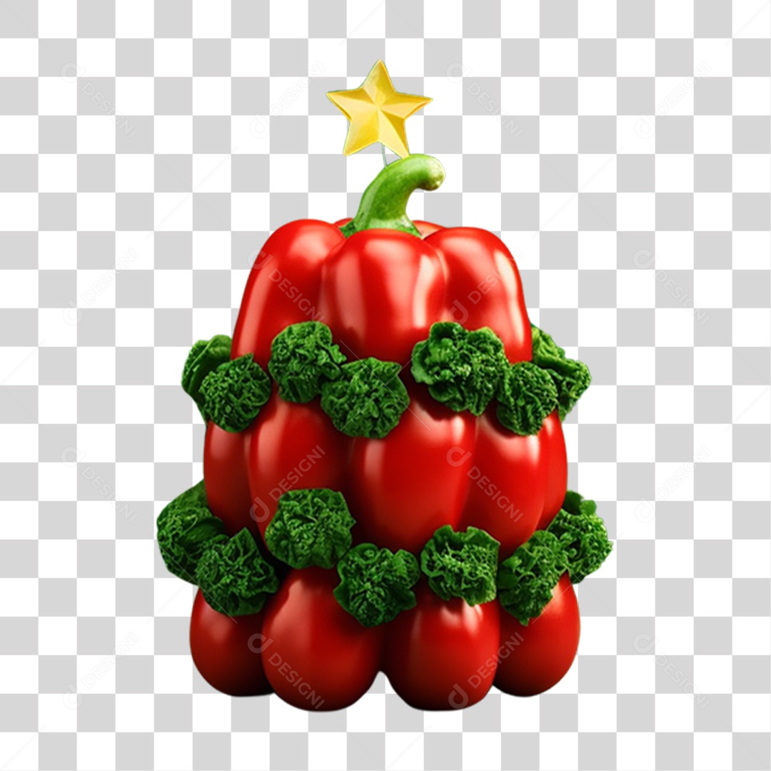 Elemento 3D Arvore de Natal Para Composição PNG Transparente