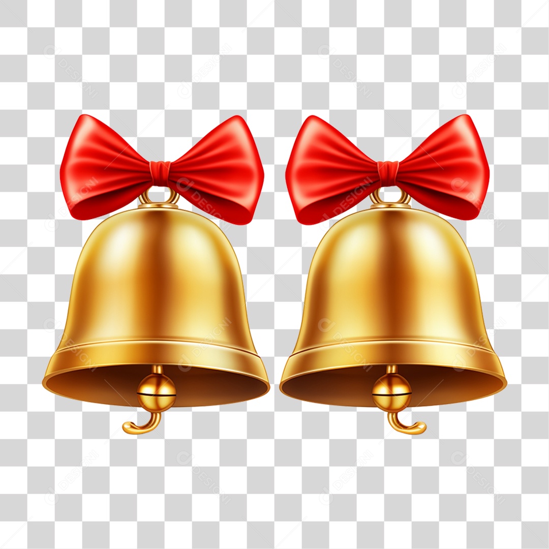 Sinos Para Enfeite de Natal PNG Transparente