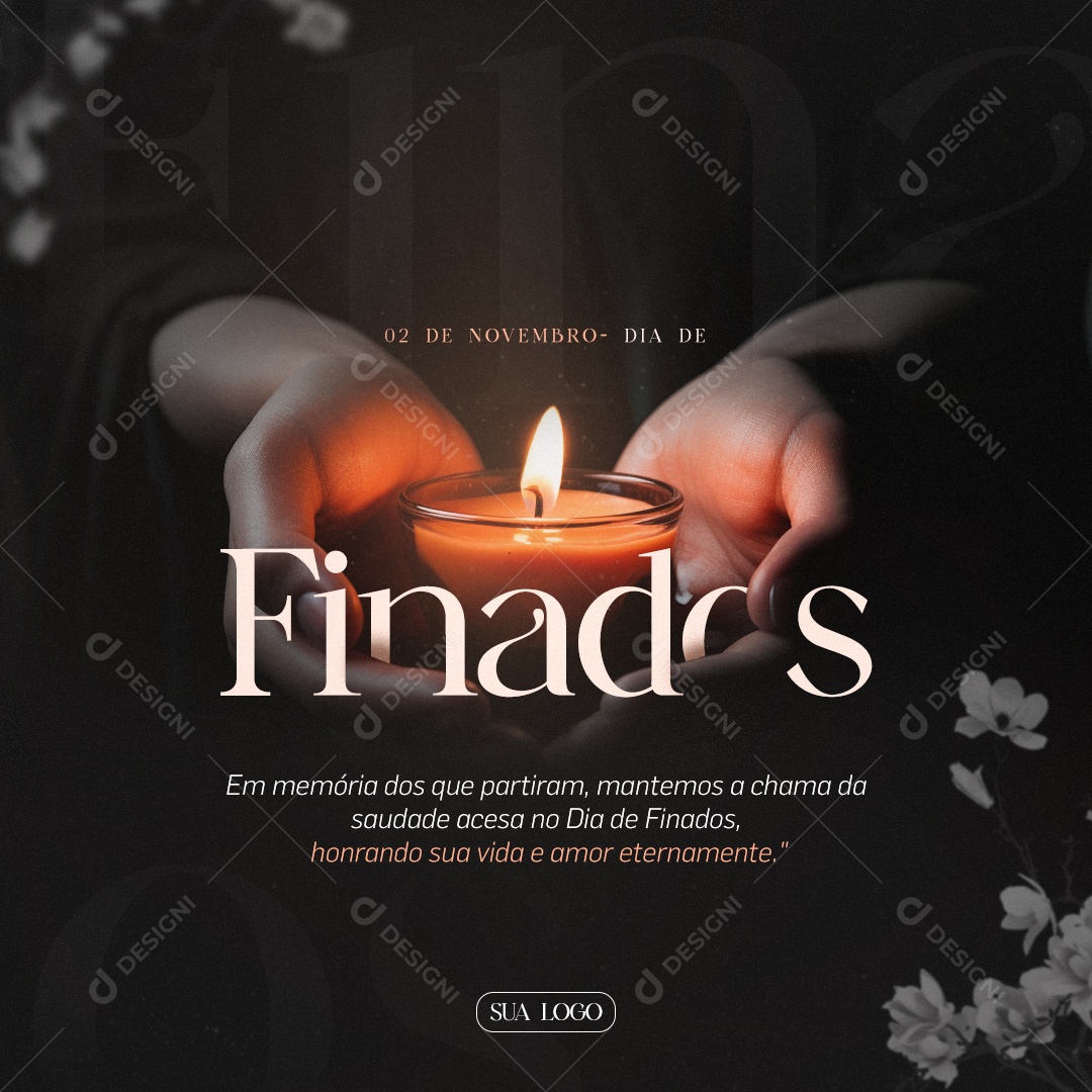 Dia de Finados 02 de Novembro Social Media PSD Editável