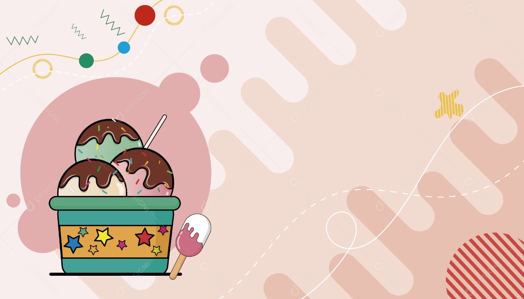 Background de Sorvete Ilustração Vetor EPS