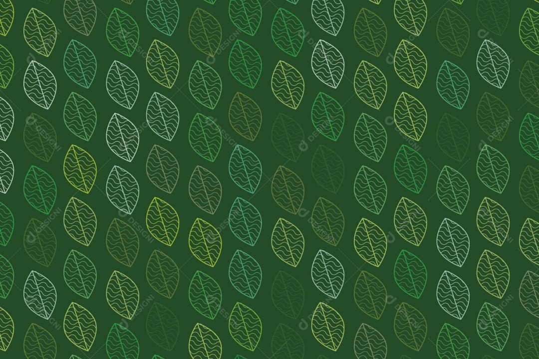 Padrão de Folhas Ilustração Vetor EPS