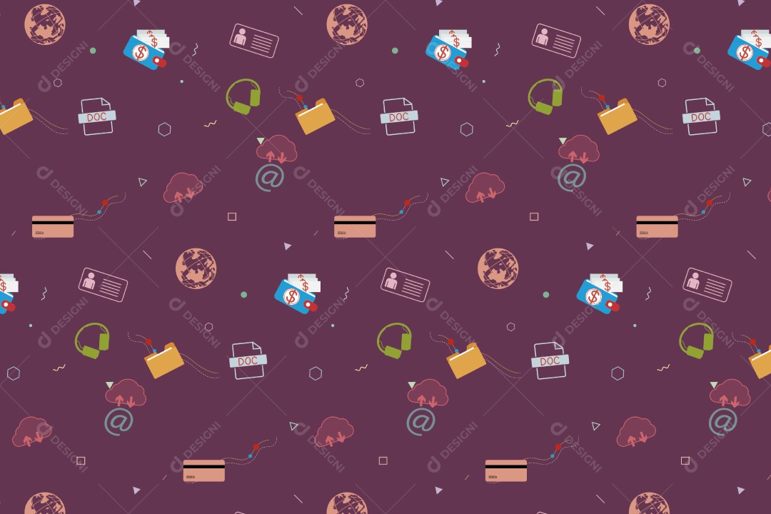 Padrão de Desenhos Ilustração Vetor EPS