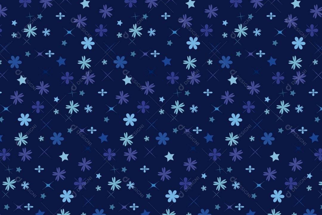 Padrão de Flores Ilustração Vetor EPS