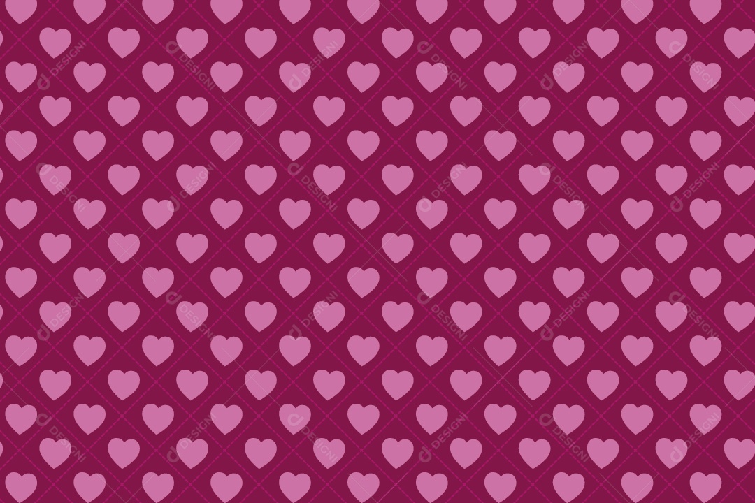 Padrão de Corações Ilustração Vetor EPS