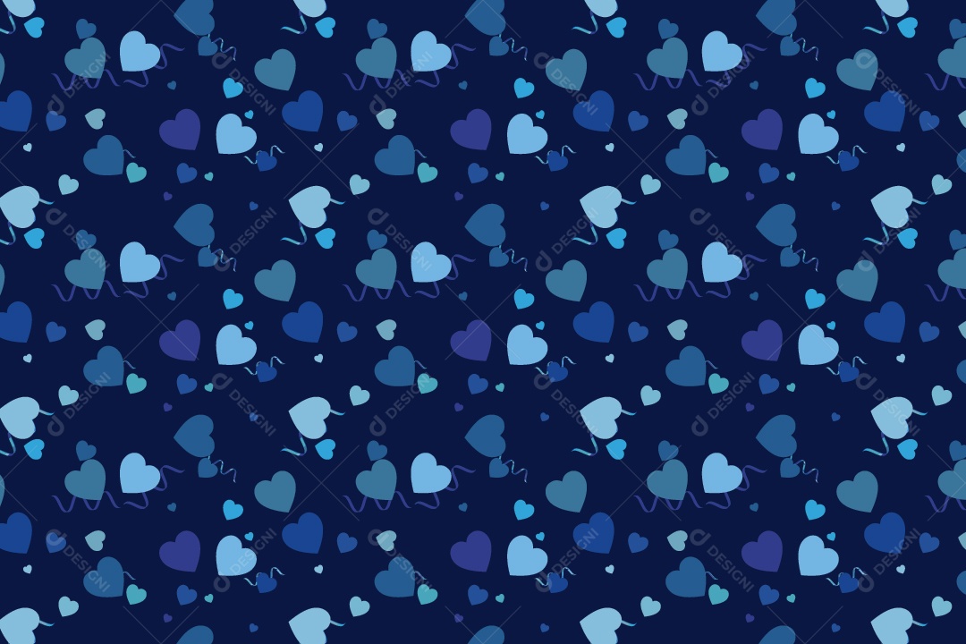 Padrão de Corações Ilustração Vetor EPS
