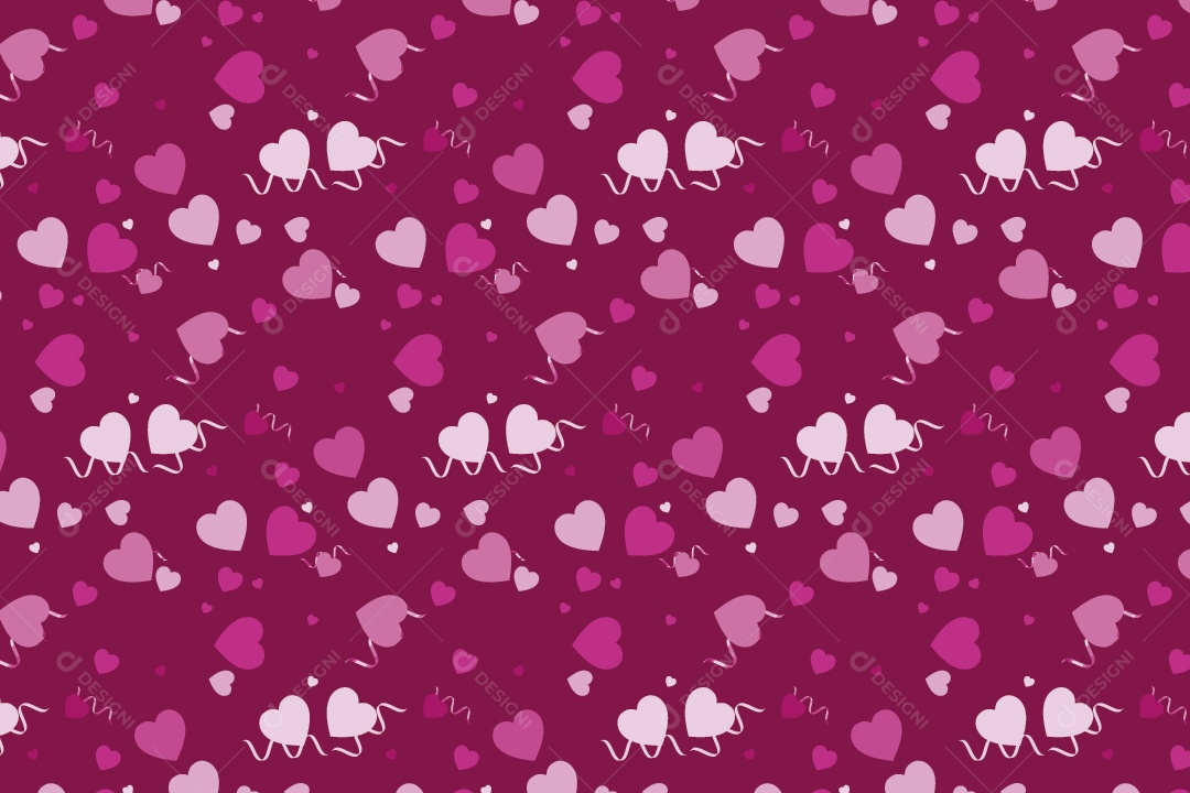 Padrão de Corações Ilustração Vetor EPS